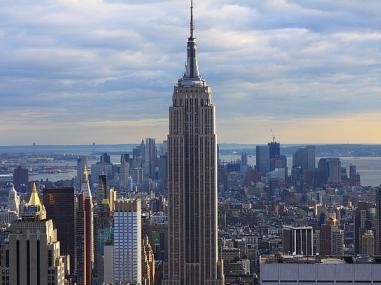 A view of the Empire State Building in New York